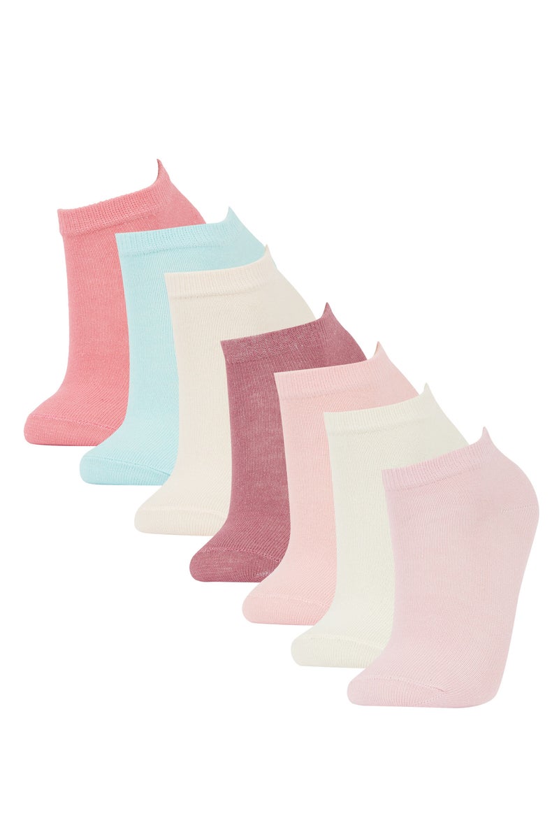 ديفاكتو شرابات قصيرة بناتي قطن من 7 قطع  - Image 1