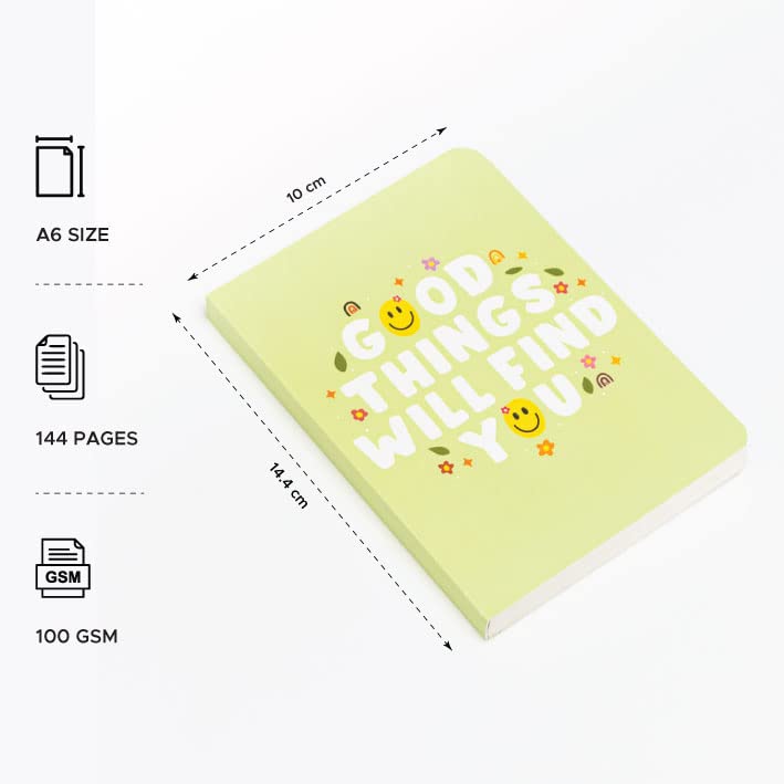 FACTOR NOTES دفتر A6: مخطط | 90 جرام لكل متر مربع | 160 صفحة (الأشياء الجيدة ستجدك) - Image 2