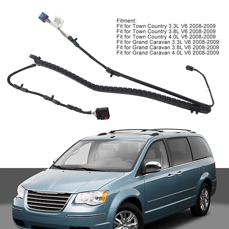 Luocute Left Driver Side Power Sliding Door Wiring Harness, Replacement for Town Country Grand Caravan 2008 2009 with ABS Material, OE 68043333AB 04869993AD 04869993AC 68043333AA - Image 2