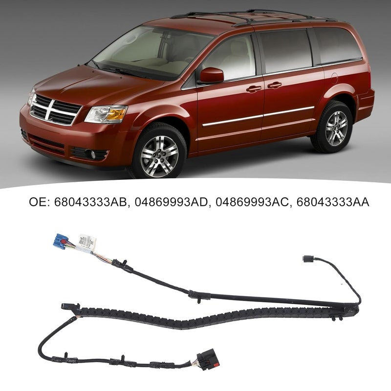 Luocute Left Driver Side Power Sliding Door Wiring Harness, Replacement for Town Country Grand Caravan 2008 2009 with ABS Material, OE 68043333AB 04869993AD 04869993AC 68043333AA - Image 3