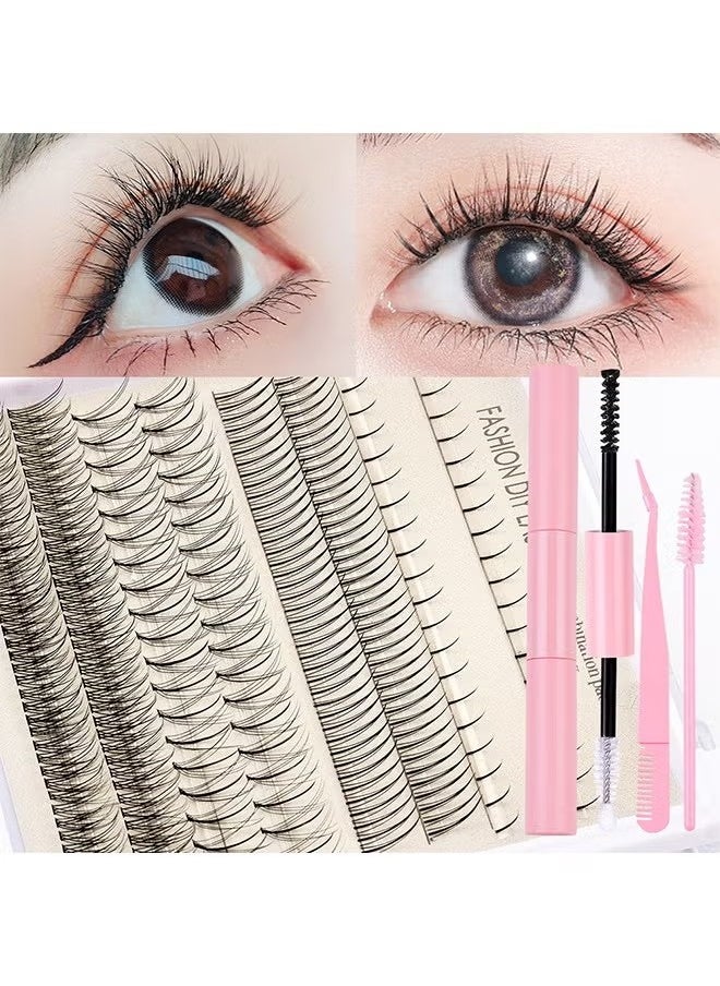 GOOD DEAL 282Pcs Barbie DIY Single Cluster False Eyelashes Glue Set Natural Segmented Grafting Eyelash Extension Kit  - Image 1