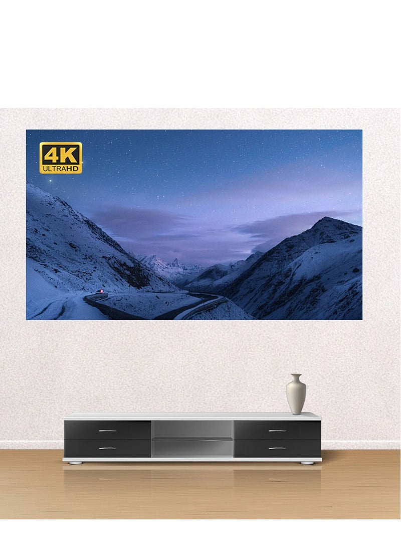 4K Ultra Clear Anti-Glare Projector Screen 100 Inch Foldable - Dual Sided HD Projection Screen for Indoor/Outdoor Movies, Home Theater & Portable Use (16:9 Aspect Ratio)