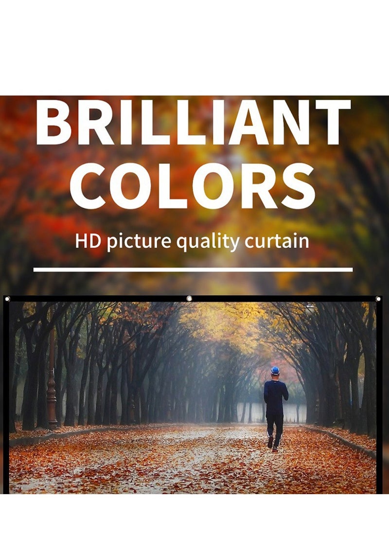 4K Ultra Clear Anti-Glare Projector Screen 100 Inch Foldable - Dual Sided HD Projection Screen for Indoor/Outdoor Movies, Home Theater & Portable Use (16:9 Aspect Ratio)
