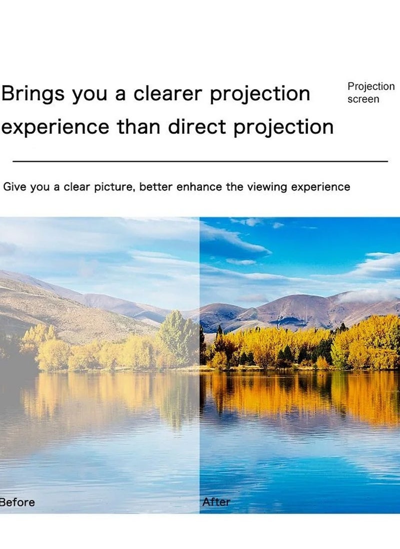 Furtey 4K Ultra Clear Anti-Glare Projector Screen 100 Inch Foldable - Dual Sided HD Projection Screen for Indoor/Outdoor Movies, Home Theater & Portable Use (16:9 Aspect Ratio)  - Image 4