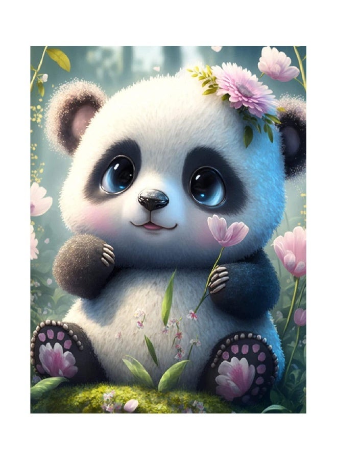 DIY 5D Diamond Painting Kits for Adults Beginners, Panda Diamond Painting Kits Round Drill Diamond Art Kits Picture Arts Craft for Home Decor 12x16 inch
