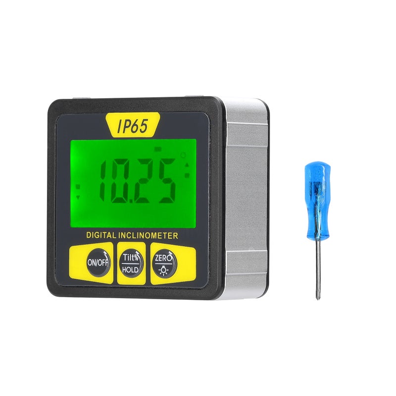 Waterproof Magnetic Digital Level and Angle Finder Versatile Mini Inclinometer LCD Display with Backlight Bevel Gauge IP65 Waterproof - Image 1