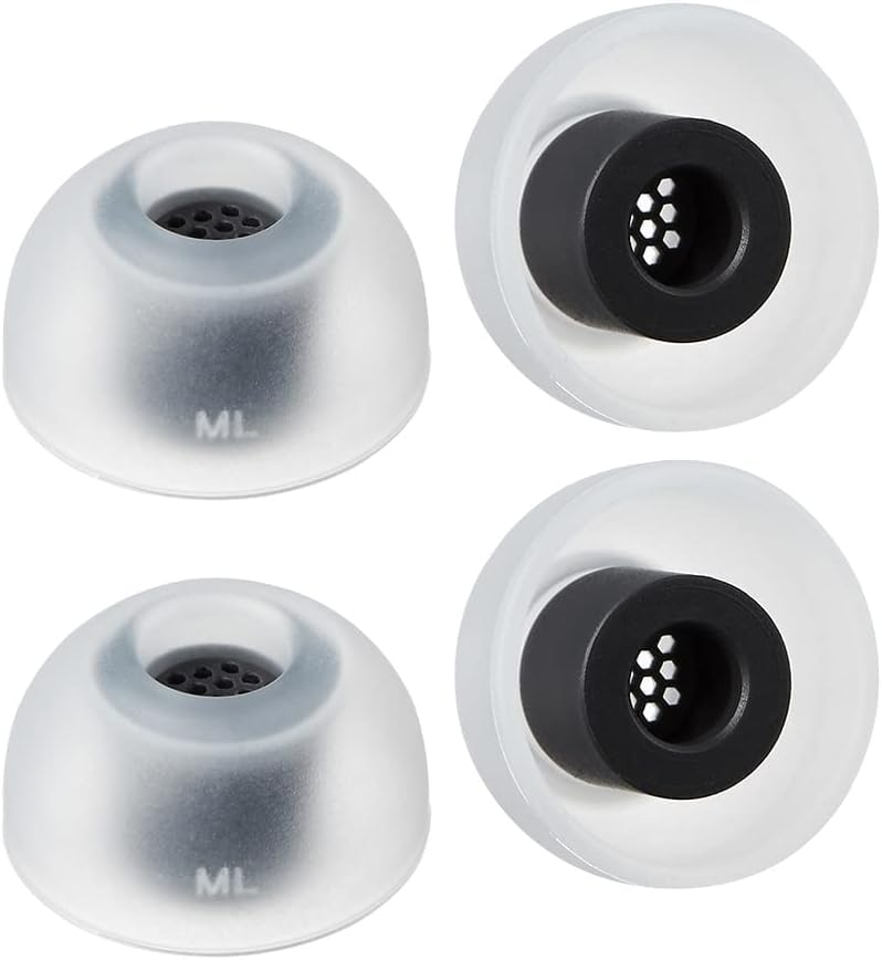 AZLA SednaEarfit MAX لسماعات Galaxy Buds 2 Pro باللون الأسود الشبح (ML)، نصائح سماعات الأذن لسماعات الرأس اللاسلكية، نصائح استبدال سماعات الأذن لإلغاء الضوضاء، نصائح أذن معتمدة من سامسونج لسماعات Galaxy Buds 2 Pro - Image 1