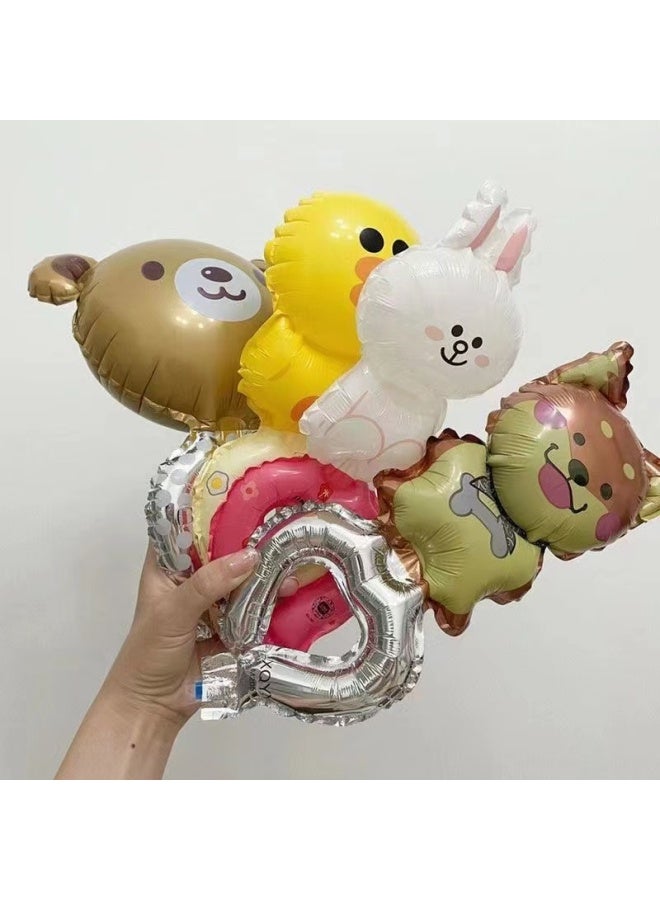 Little Red Book Same Cartoon Wrist Balloon Cute Rabbit Aluminum Film Bracelet Children's Birthday Inflatable Stall Small Goods-Color:Mixed Animal Headband (30 Packs) With Pump  - Image 4