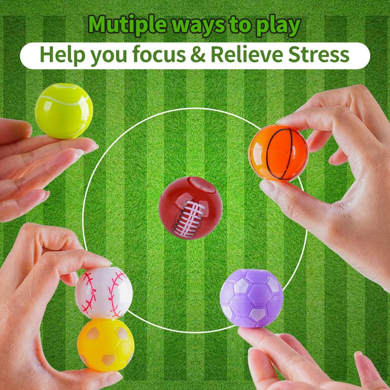 Zivilic Prefilled Easter Eggs with Toys 24 Pack Easter Basket Stuffers Essentials Egg Filled with Fidget Spinners Sports Balls Gifts for Kids Party Favors (24 Eggs+ 24 Spinners) - Image 2