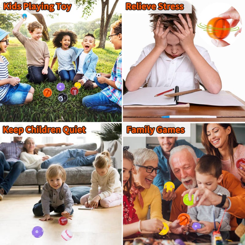 Zivilic Prefilled Easter Eggs with Toys 24 Pack Easter Basket Stuffers Essentials Egg Filled with Fidget Spinners Sports Balls Gifts for Kids Party Favors (24 Eggs+ 24 Spinners) - Image 5