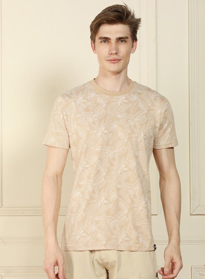 Dennis Lingo Regular Fit Offwhite Cotton Round Neck T-Shirt - Image 3