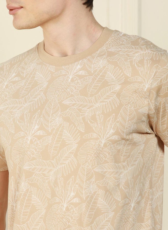 Dennis Lingo Regular Fit Offwhite Cotton Round Neck T-Shirt - Image 2