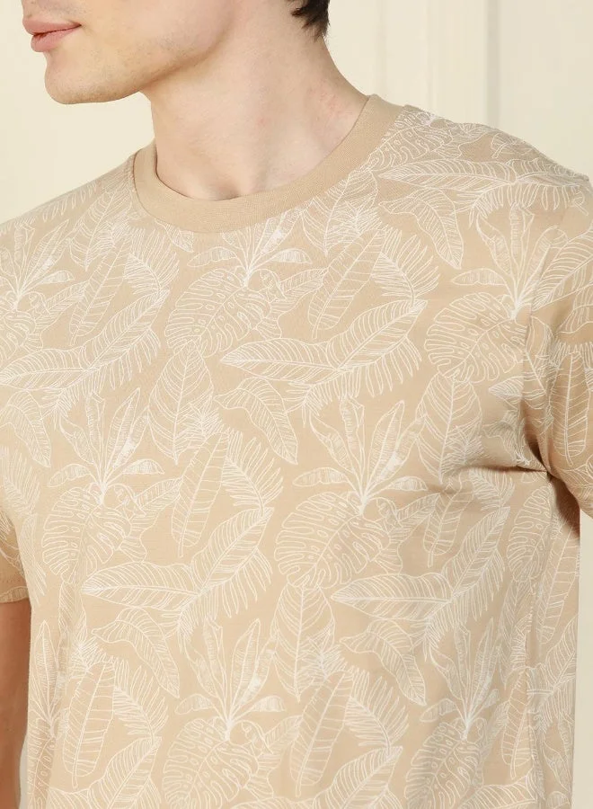 دينيس لينغو تيشيرت قطن أوف وايت بقصة عادية ورقبة دائرية