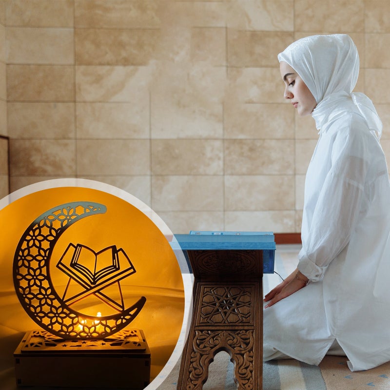 أضواء رمضان LED: ضواء حفلات الهلال يعمل بالبطاريات - ديكور متعدد الاستخدامات للمنزل والمطبخ والغرفة المعيشة والغرفة النومية والفناء والمنصة والاحتفالات الزفاف والعيد الميلاد - Image 2