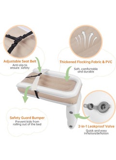 Aissiora Inflatable Airplane Bed for Kids, Portable Toddlers Airplane Blow Up Bed for Travel, Baby Airplane Mattress with Hand Pump, Toddler Airplane Travel Essentials Infant Travel Bed with Pump  - Image 3