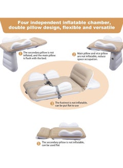 Aissiora Inflatable Airplane Bed for Kids, Portable Toddlers Airplane Blow Up Bed for Travel, Baby Airplane Mattress with Hand Pump, Toddler Airplane Travel Essentials Infant Travel Bed with Pump  - Image 5
