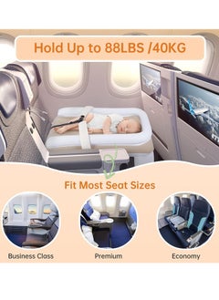Aissiora Inflatable Airplane Bed for Kids, Portable Toddlers Airplane Blow Up Bed for Travel, Baby Airplane Mattress with Hand Pump, Toddler Airplane Travel Essentials Infant Travel Bed with Pump  - Image 4