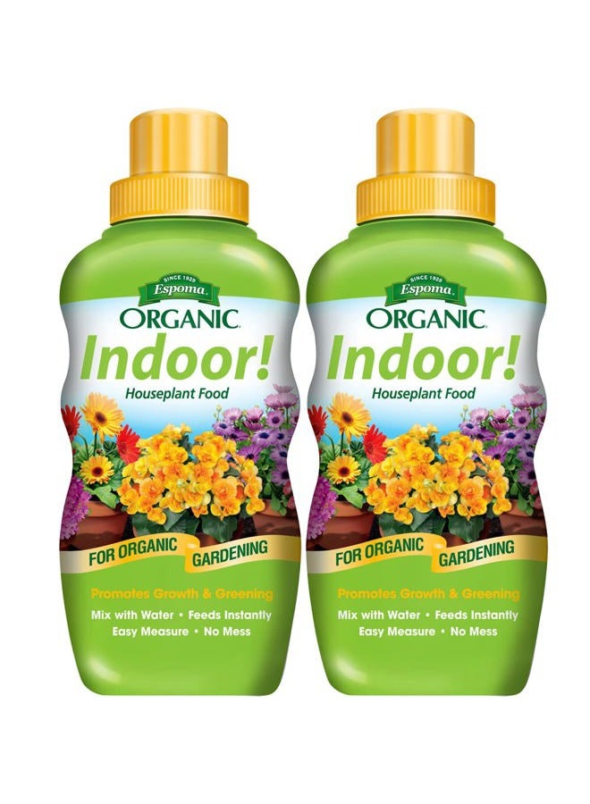 Espoma 8 Ounce Concentrated Organic Indoor Plant Food - Indoor Plant Fertilizer for Large & Small Plants Like Pothos, Fiddle Leaf Fig, Monstera, Snake & Palms - Pack of 2 - Image 1