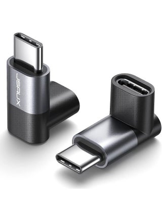 JSAUX 90 درجة زاوية قائمة من USB-C ذكر إلى محول أنثى USB-C ، 2 عبوة 40 جيجابت في الثانية نقل بيانات USB من النوع C لأعلى ولأسفل PD موسع شحن سريع 60 وات لسطح البخار والتبديل والمزيد من أجهزة الكمبيوتر - pzsku/Z695AF5B8EDAFB479C74FZ/45/_/1680425269/8ad85251-9973-4124-a608-b2eaf7f1e797