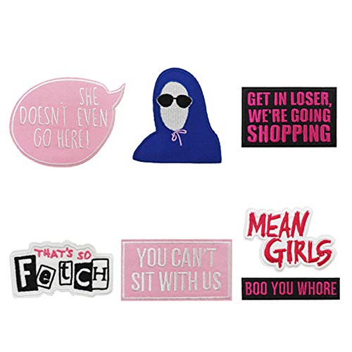 CutePatch Mean Girls Embroidered Iron on Patch Classroom Prize Valentines Gift Exchange Party Favors