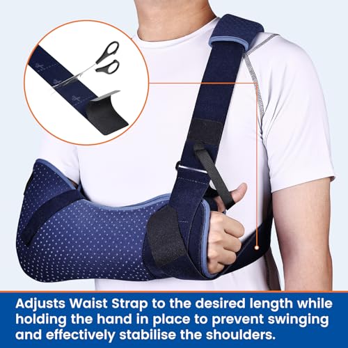 Willcom Arm Sling for Shoulder Injury with Waist Strap - Immobilizer Brace Support for Sleeping, Rotator Cuff Surgery (Comfort Version, Left, Large，40-51 inch) - Image 3