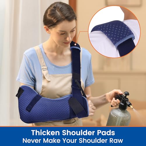 Willcom Arm Sling for Shoulder Injury with Waist Strap - Immobilizer Brace Support for Sleeping, Rotator Cuff Surgery (Comfort Version, Left, Large，40-51 inch) - Image 4
