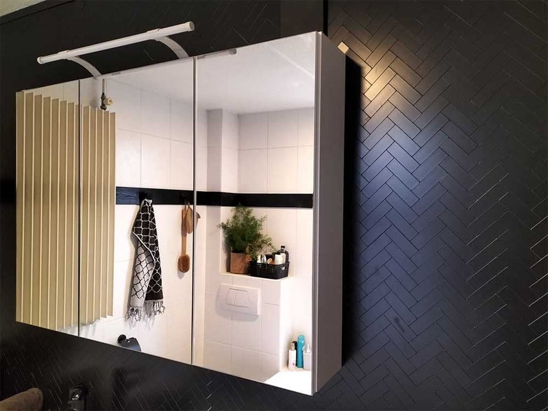 Homeart بلاط خلفية هيرينغبون أسود قابل للتقشير واللصق من HOMEART، بلاط ألمنيوم ذاتي اللصق للجدران للمطبخ والحمام ومدفأة (12 ورقة) - Image 3