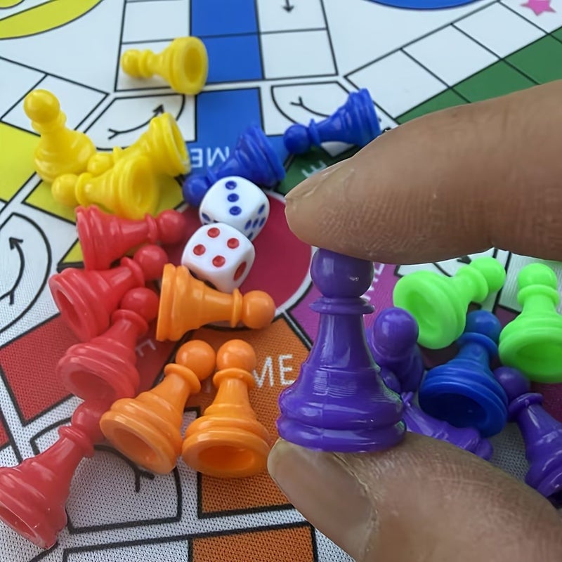 13.78inch Six Player Ludo Flying Rubber Board Game Set Yellow White Two Piece - Image 4