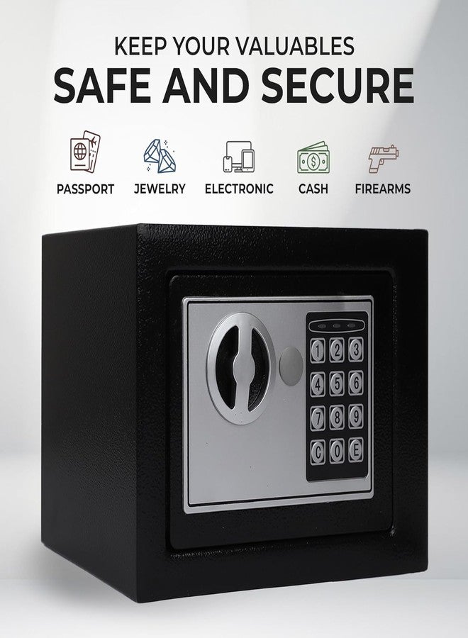 XIBO Digital Safe Fireproof and Waterproof Cabinet Lock Box with Keypad Keys, Pre Drilled Holes, Stainless Steel Security Box, Metal Storage Depository Safe, Easy Installation for Jewelry. - Image 5