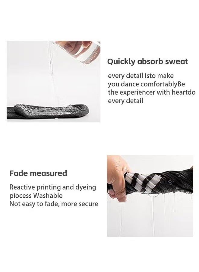 5 pairs of non-slip socks, women's fashion four seasons socks, athleisure simple striped colour, suitable for pilates yoga, ballet, fitness, football, medium socks all sizes - Image 3