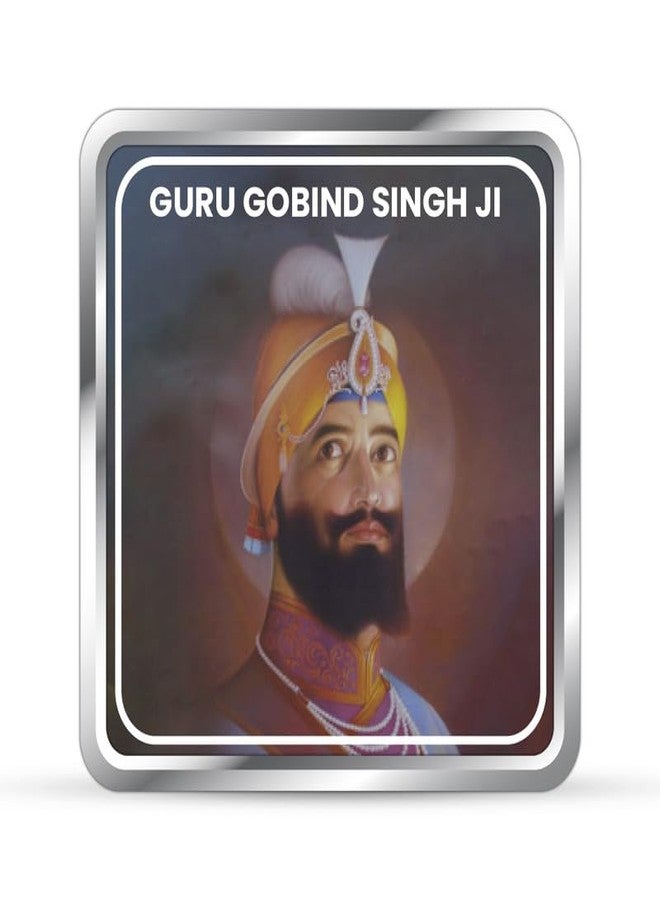 Silviya BIS Hallmarked Square Shape 999 Pure Silver Guru Gobind Singh Ji Coin (10 Gram) | Sikh Religious Gift | Spiritual Keepsake | Ideal Keepsake | With Authenticity Certificate - Image 2
