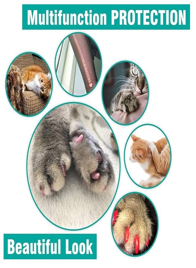 BohoBark Cat Nail Caps for Cats - (20 Caps, Multicolor) - Pet Soft Safe & Anti Scratch Paw Claw Cap | Nail Care Cover for Cats and Small Dogs - Image 5