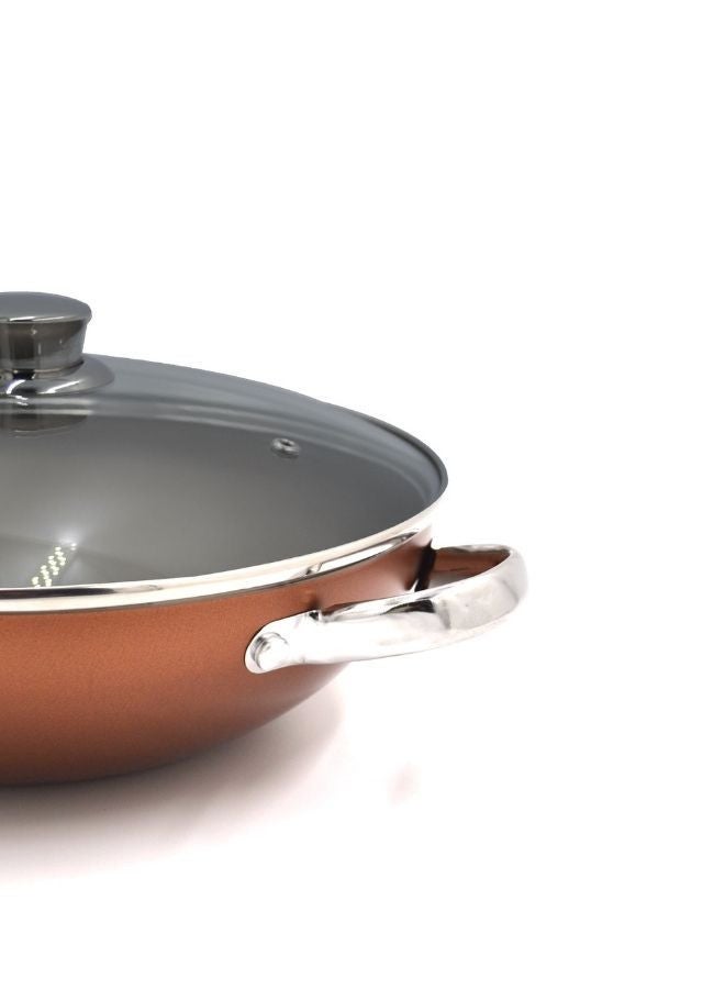 Prestige Ultra 28Cm Kadai With Glass Lid And Pan Holder - Image 4