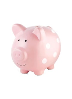 pearhead Pearhead Large Ceramic Piggy Bank Ideal for Boys and Girls Kids Money and Coin Bank Perfect Baby Girl Nursery Dcor Great Gift and Newborn Keepsake Pink Polka Dots  - Image 5