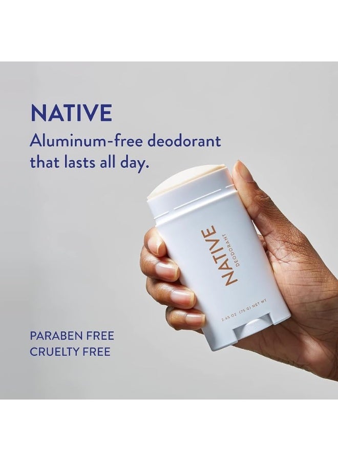 native مزيل العرق نيتيف | مزيل عرق طبيعي للنساء والرجال، خالي من الألمنيوم مع بيكربونات الصوديوم، بروبيوتيك، زيت جوز الهند وزبدة الشيا | جوز الهند والفانيليا - عبوة من 2 - Image 3