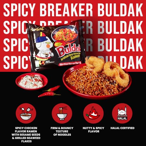 Samyang Buldak Korean Hot Spicy Chicken Stir-Fried Ramyun Noodles 4.94 oz (Pack of 5) - Image 2