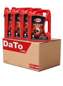 DATO DaTo Active 500 (4 Bottle) - Diesel Engine Oil 5L - SAE 15W40 CI-4  - Image 1