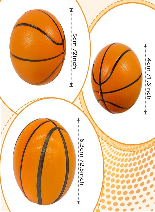 Urspasol 12-Pack Mini Basketball Stress Balls 2.5 Inch Soft Foam Basketballs for Kids Small Squeeze Sport Balls Party Decorations, Favors Goodie Toy & Anxiety Relief Hand Exercise, School Rewards - Image 2