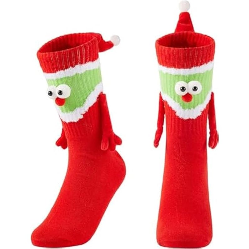 إسكدنيا جوارب يد مغناطيسية مضحكة للزوجين، جوارب يد مغناطيسية مضحكة، أنبوب متوسط للجنسين للأزواج، للأزواج في العطلات، هدية مرحة فريدة، مريحة ومتينة - Image 1