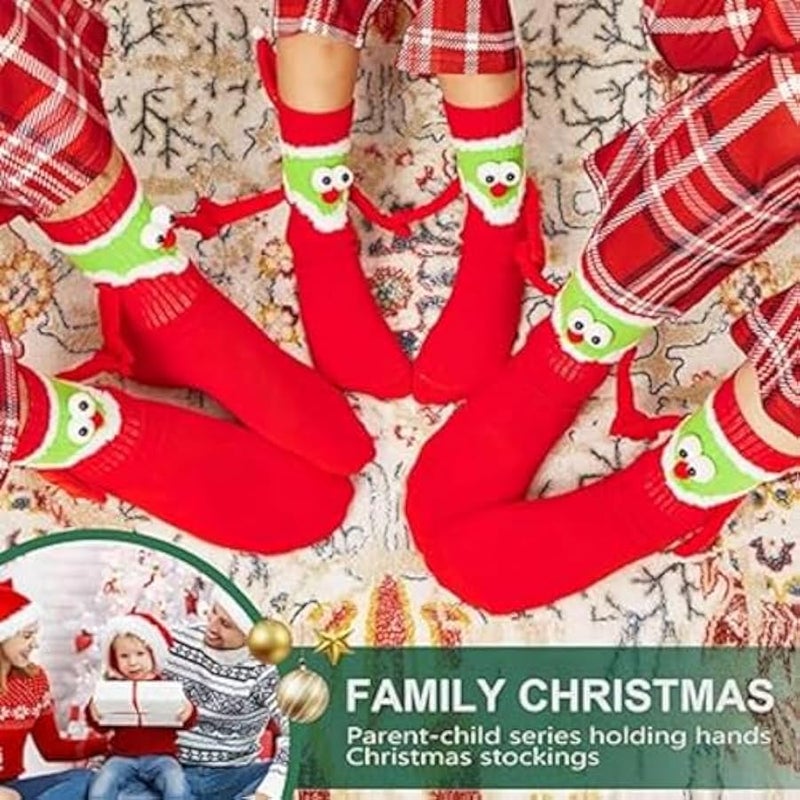 إسكدنيا جوارب يد مغناطيسية مضحكة للزوجين، جوارب يد مغناطيسية مضحكة، أنبوب متوسط للجنسين للأزواج، للأزواج في العطلات، هدية مرحة فريدة، مريحة ومتينة - Image 5