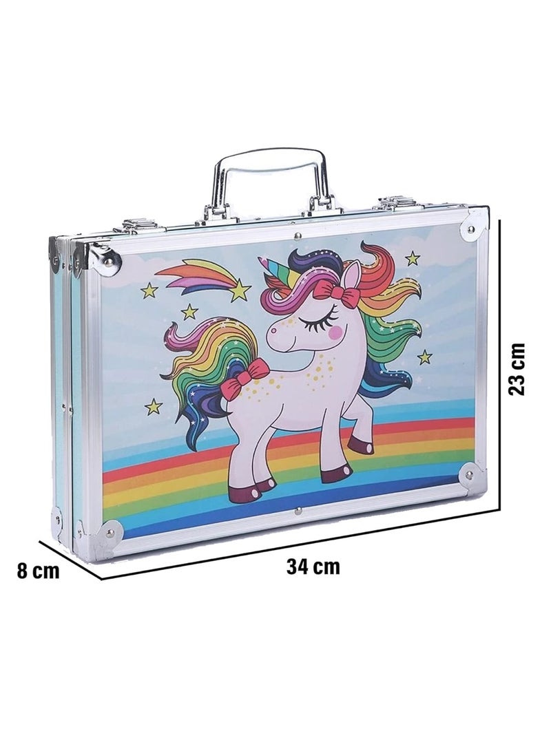 NEW 145 PCS Art Supplies Drawing Painting Unicorn Art Set for Kids Girls Boys Teens, Wooden Case Coloring Art Kit Drawing Art Supplies Case, Markers Crayon Colour Pencils for Artists Kids - Image 4