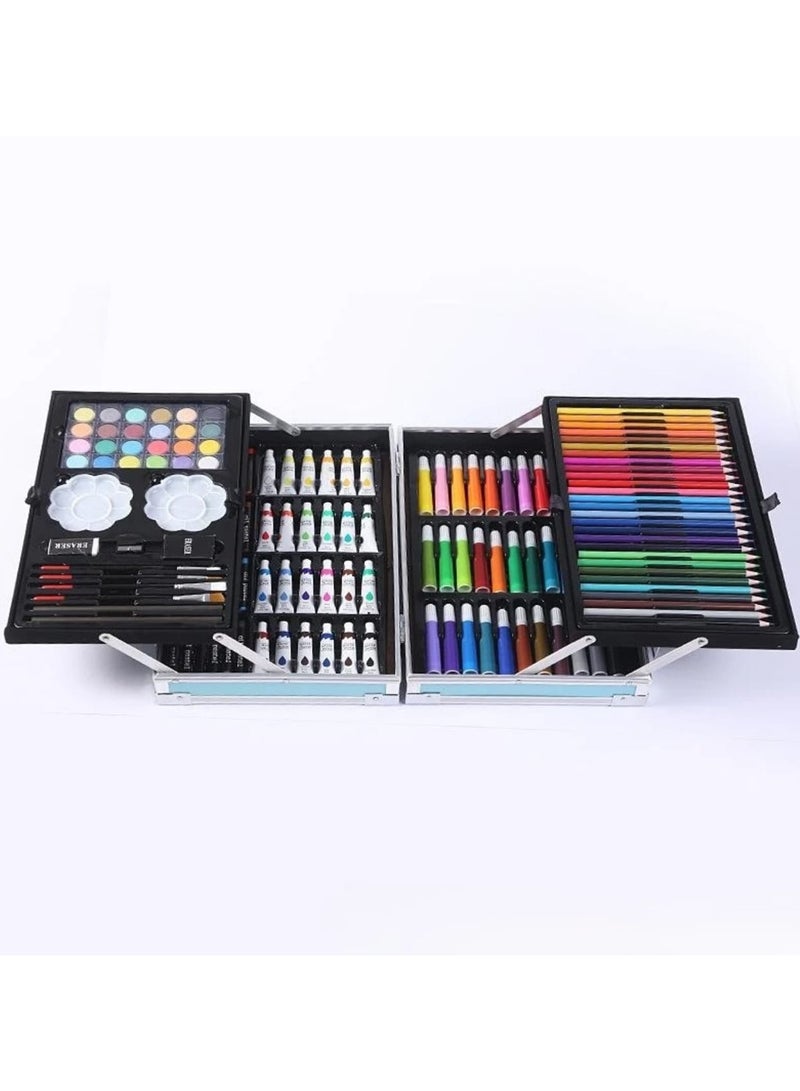 NEW 145 PCS Art Supplies Drawing Painting Unicorn Art Set for Kids Girls Boys Teens, Wooden Case Coloring Art Kit Drawing Art Supplies Case, Markers Crayon Colour Pencils for Artists Kids - Image 5