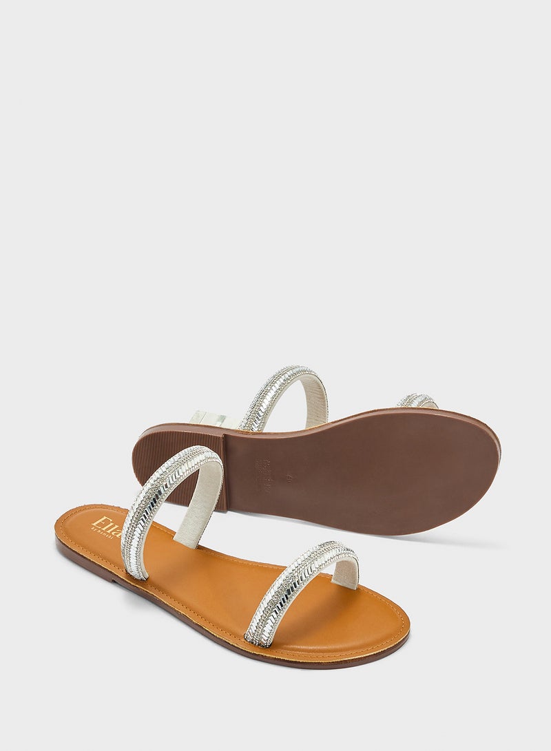 ELLA Sparkly Flat Sandal  - Image 3