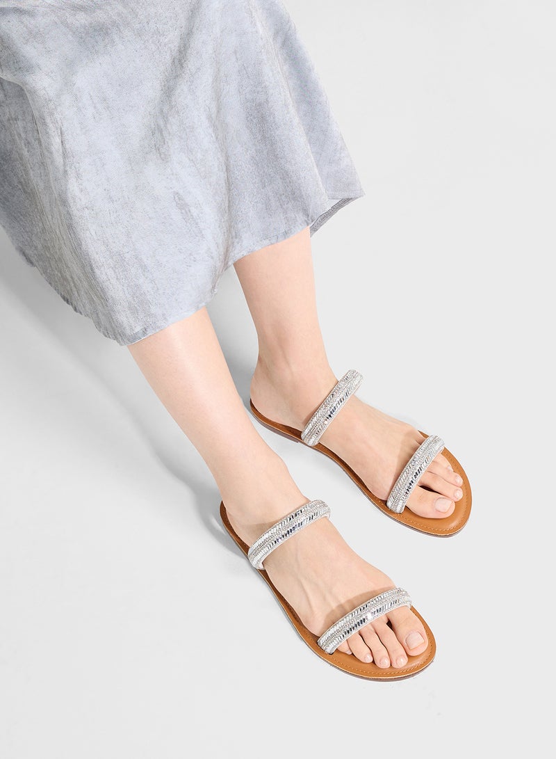 ELLA Sparkly Flat Sandal  - Image 5