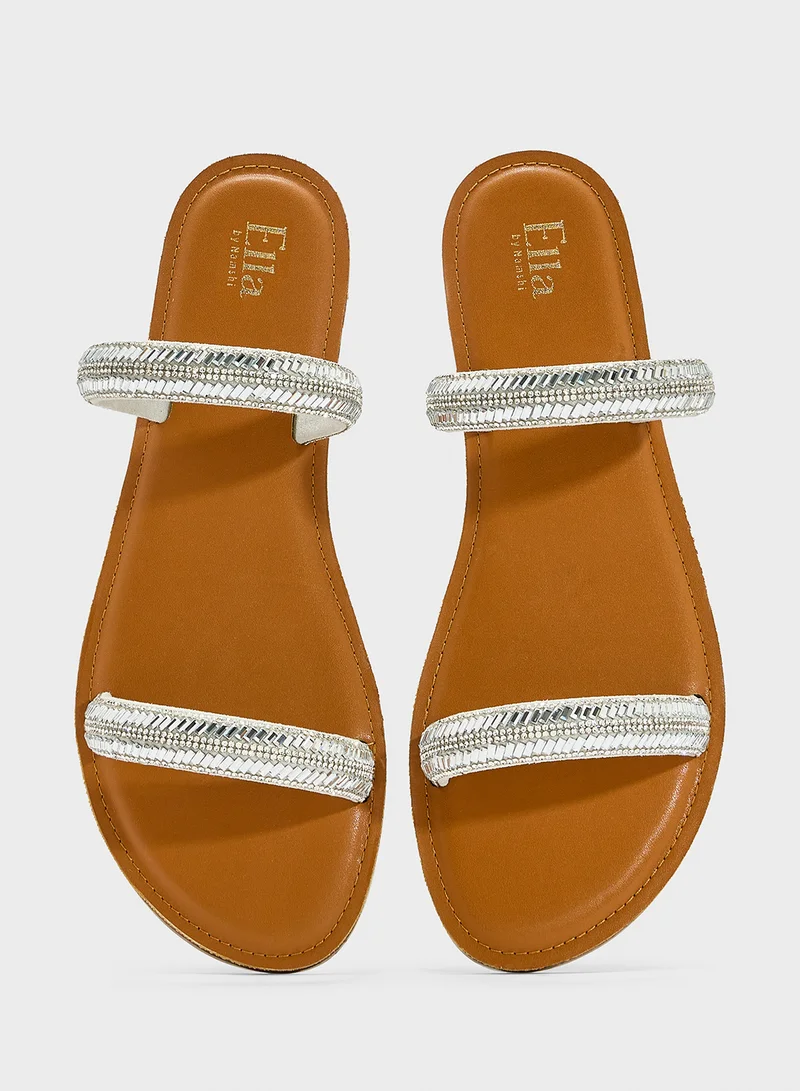ELLA Sparkly Flat Sandal