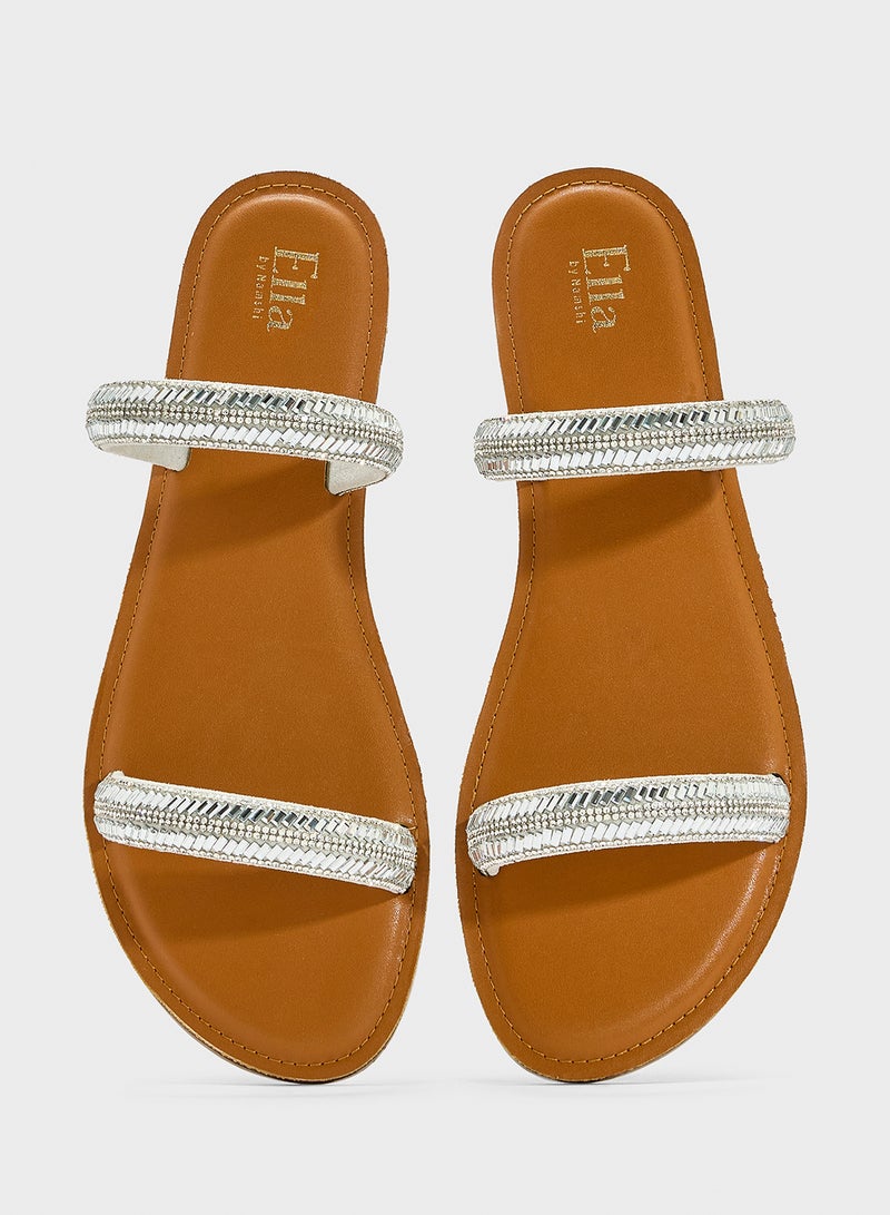 ELLA Sparkly Flat Sandal  - Image 4