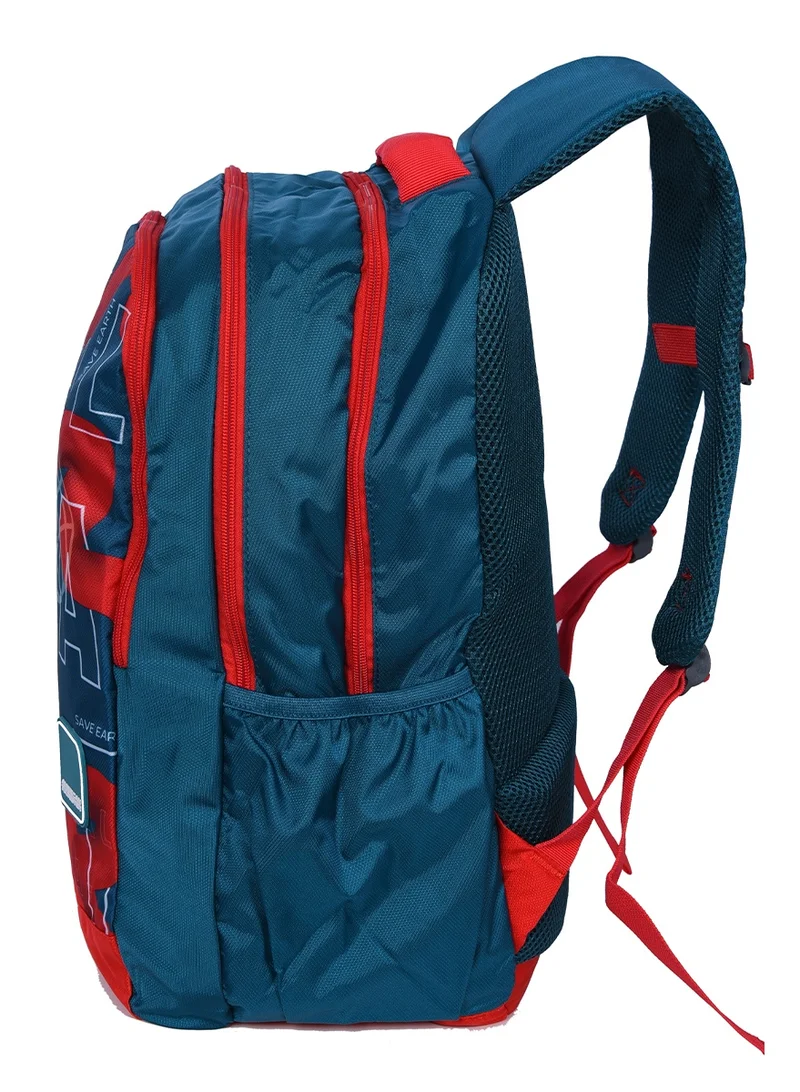 American Tourister Multicolour quad 2.0 backpack, 31.5l capacity, polyester, red/lake green|fits 15.6" laptop|bottle holder|ergo back & shoulder|front pocket - 1 year international warranty  | Best Price UAE