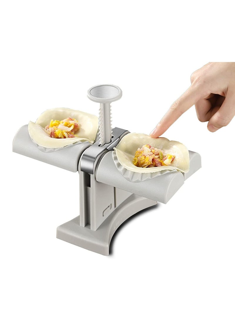 DubaiGallery Kitchen & Dining Household Double Head Automatic Dumpling Maker Mould, Household Dumpling Maker Machine Press - Image 2