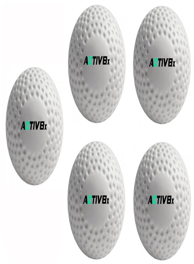 AQTIV8x Hockey Ball, PVC Practice Turf Cricket Practice White Balls, Cricket Training Ball (Pack of 5) - Image 1