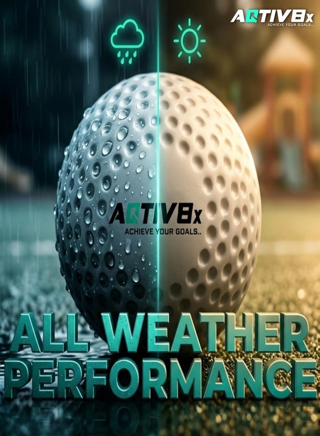 AQTIV8x Hockey Ball, PVC Practice Turf Cricket Practice White Balls, Cricket Training Ball (Pack of 5) - Image 4